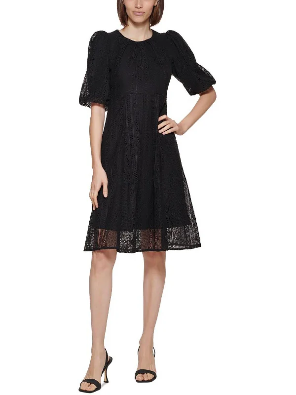 Exclusive Deals Just for You!Womens Lace Knee Fit & Flare Dress