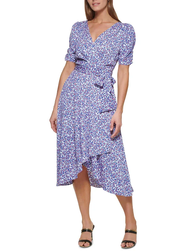 The Best Deals Won’t Wait!Womens Midi Floral Wrap Dress