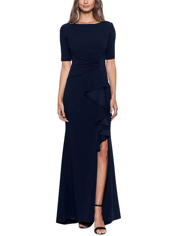 Time to Save Big!Womens Ruched Maxi Evening Dress