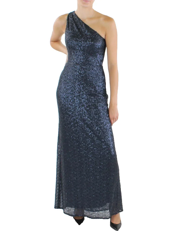 Time to Snag a Bargain!Womens Sequined One Shoulder Evening Dress