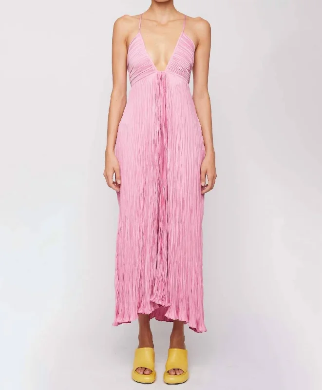 Must-Have Deals Inside!Angelina Midi Dress In Rose Pink