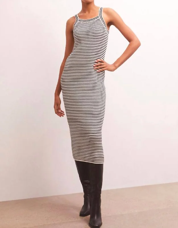 Shop Early, Save Big!Brooks Stripe Midi Dress In Black