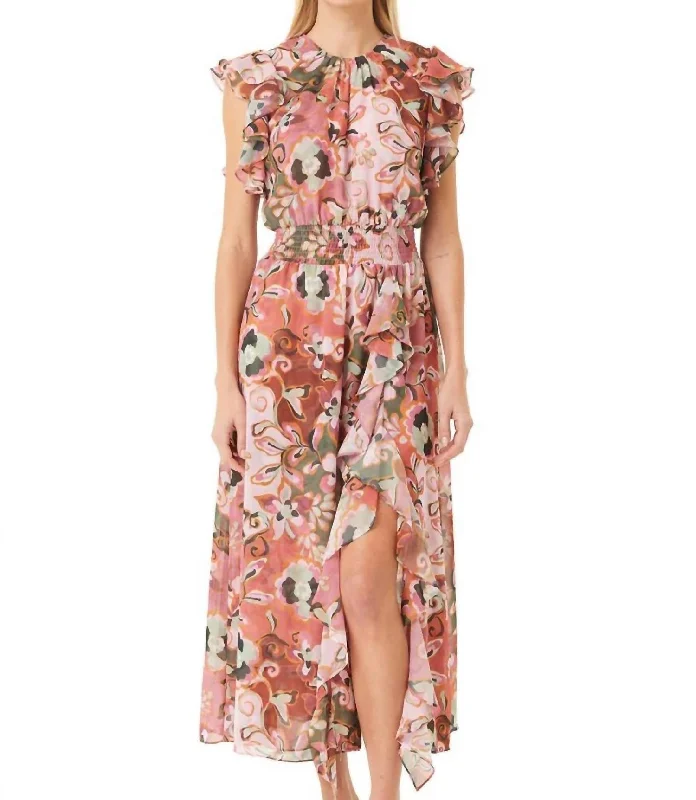 Buy More, Pay Less!Dalita Midi Dress In Resort Batik Chiffon