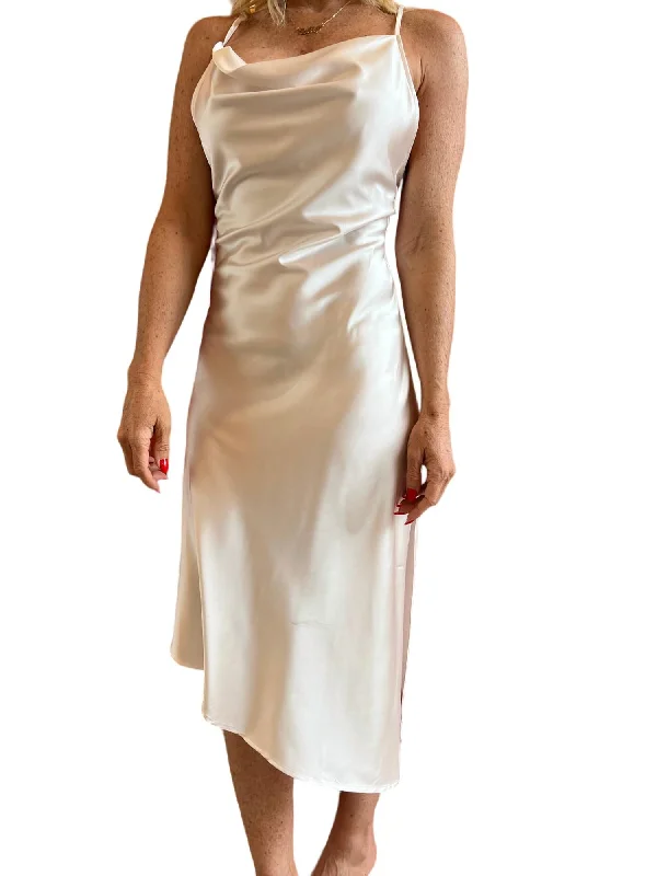Exclusive Deals Just for You!Draped Midi Dress In Off White