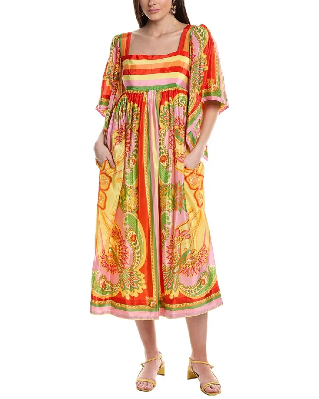 Time to Snag a Bargain!FARM Rio Beach Toucans Scarf Midi Dress