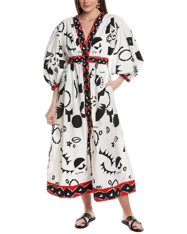 Bigger Savings, Better Shopping!FARM Rio Pitta Soul Puff Sleeve Midi Dress