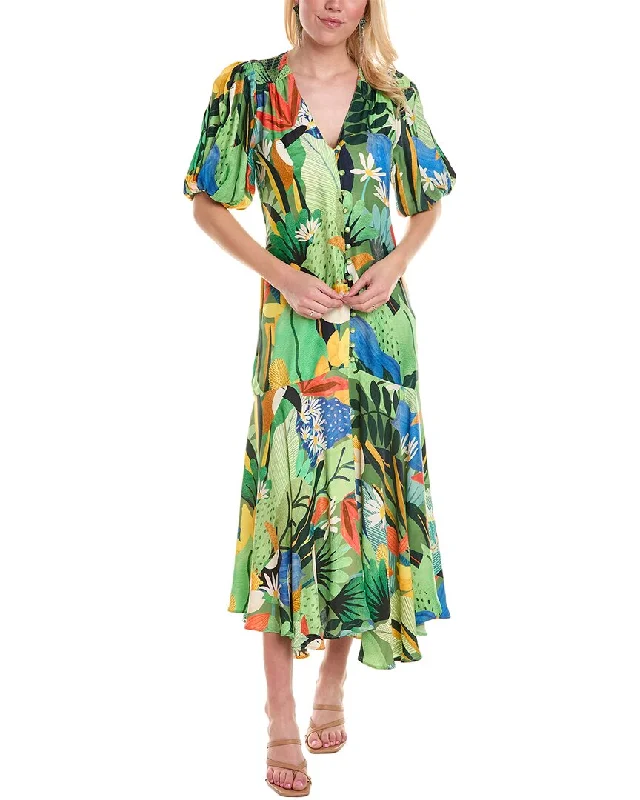 Best Price of the Season!FARM Rio Vintage Toucans Midi Dress