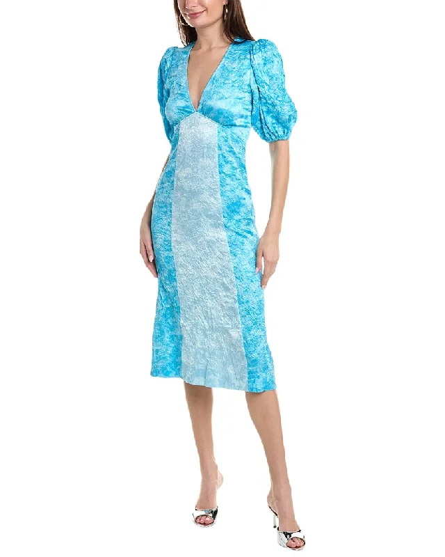 Flash Sale – Act Fast!GANNI Crinkled Satin Midi Dress