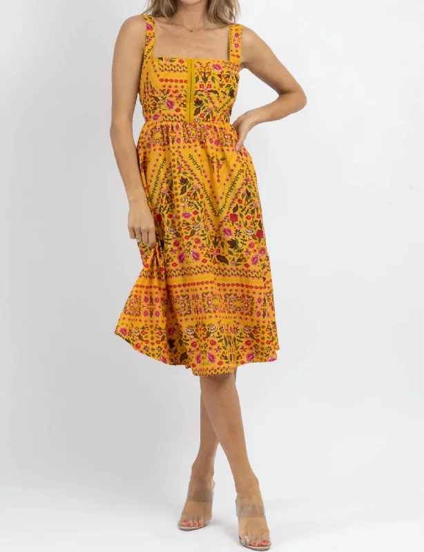 Every Deal is a Steal!Hook & Eye Midi Dress In Tuscan Sun
