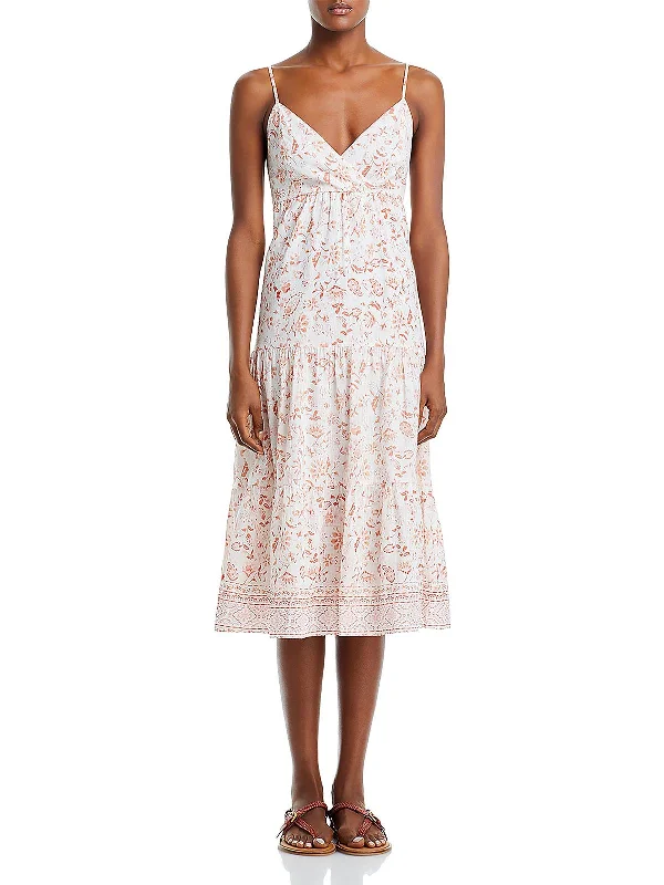 Only a Few Left – Order Now!Irvine Womens Cotton Mid-Calf Midi Dress
