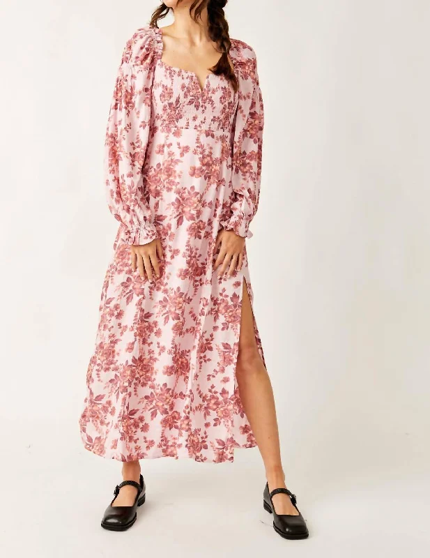 Shop Now and Save!Jaymes Midi Dress In Lilac Combo