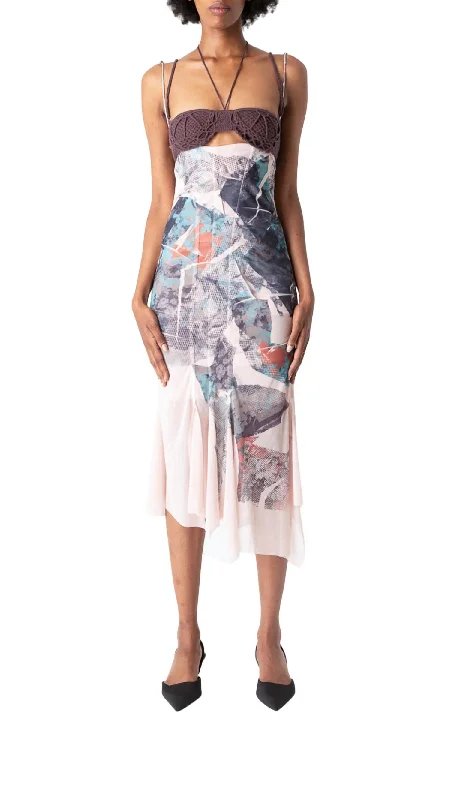 Amazing Prices You Can’t Resist!Kerchief Midi Dress In Multi