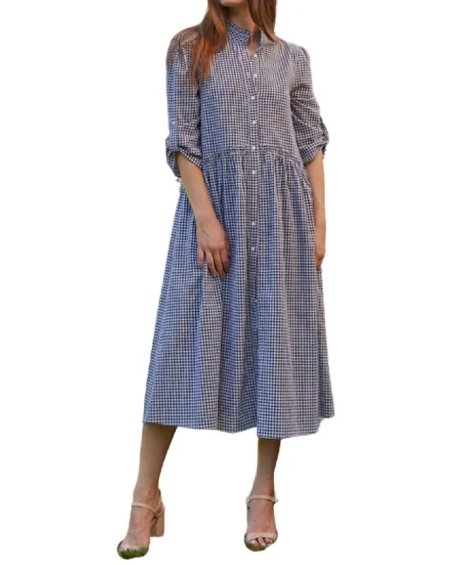 More Discounts, More Joy!Liza Ruffle Midi Dress In Blue