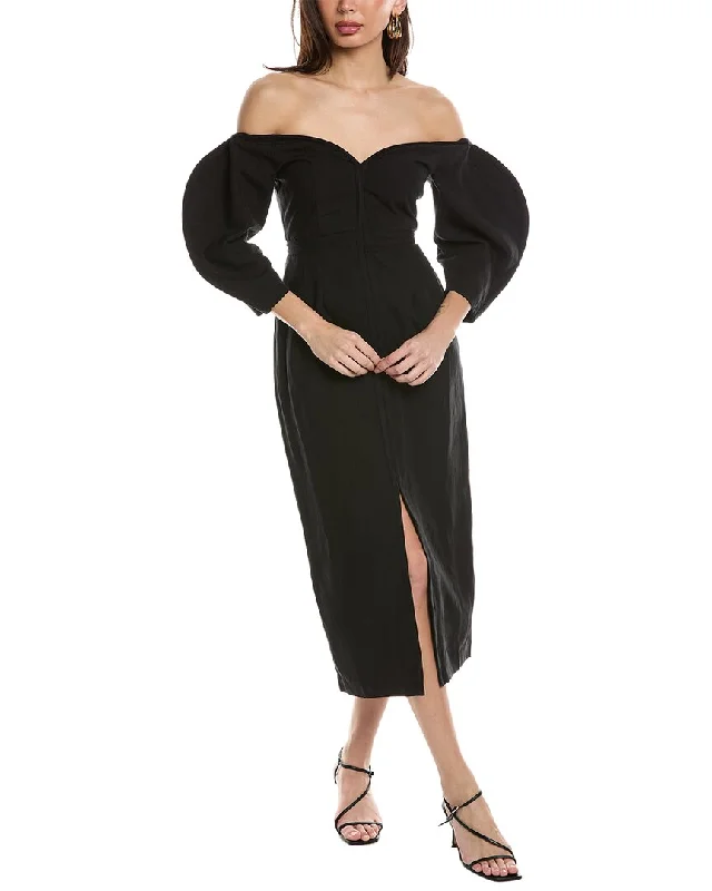 Steals and Deals Await!Mara Hoffman Leonara Linen-Blend Midi Dress
