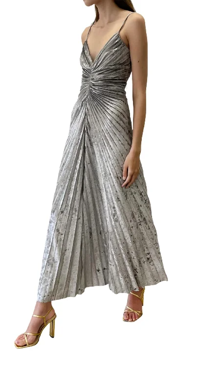 Exclusive Offers You’ll Love!Maryln Midi Dress In Silver