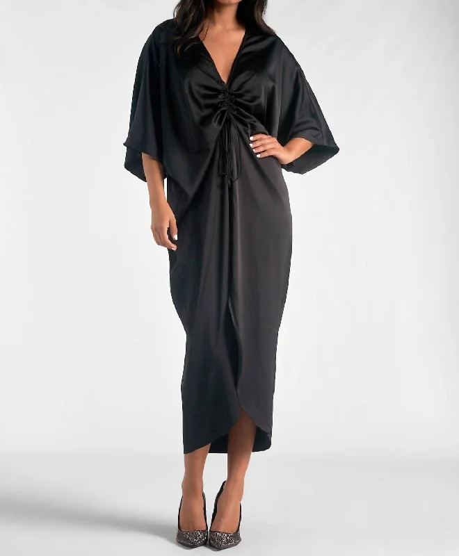 Your Exclusive Offer Awaits!Maude Midi Dress In Black