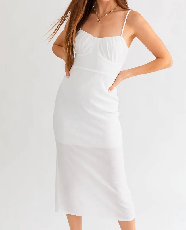 New Discounts Just Dropped!Midi Dress In Off White
