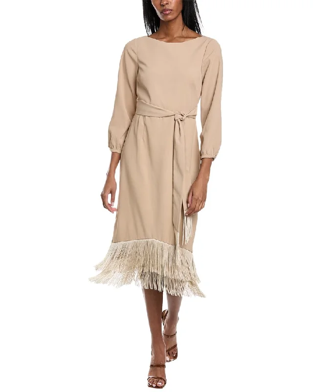 Don't Miss Out!Mikael Aghal Fringe Midi Dress
