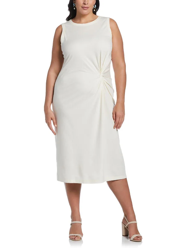 Get More for Less!Plus Womens Ponte Long Midi Dress
