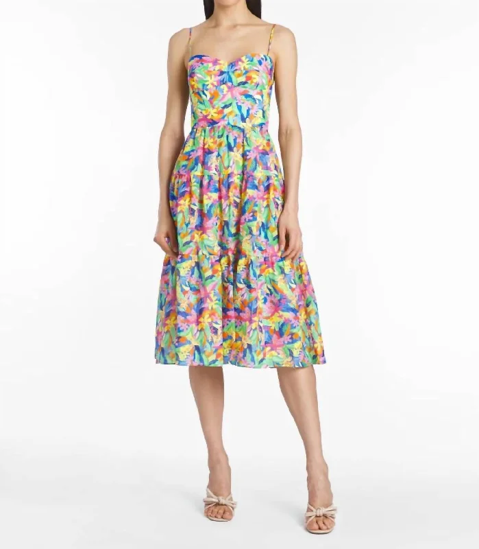 Your Chance to Save is Now!Tula Midi Dress In Paradiso Print