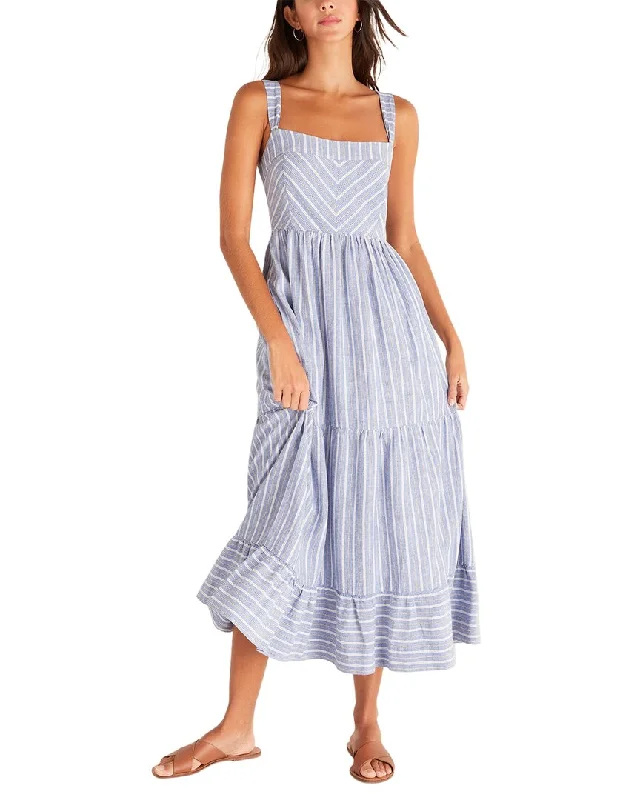 Don’t Wait – Shop Today!Z SUPPLY Ayla Striped Linen-Blend Midi Dress