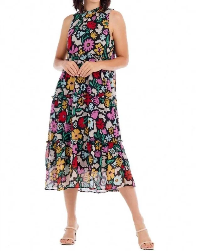 Today Only – Don’t Miss It!Alana Midi Dress In Multi