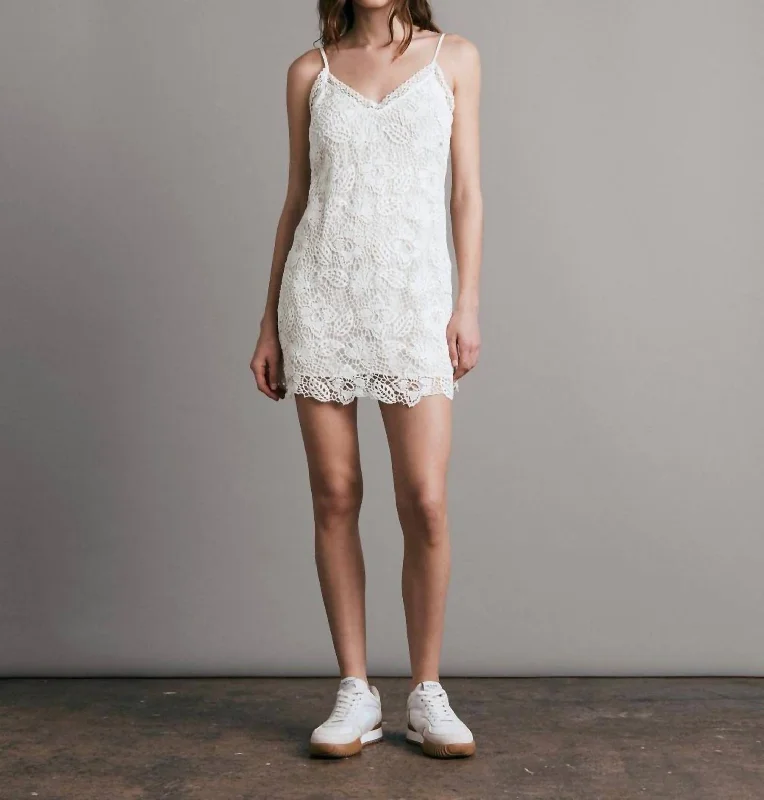 Hot Deals You Can’t Resist!Aleah Crochet Mini Dress In Ivory