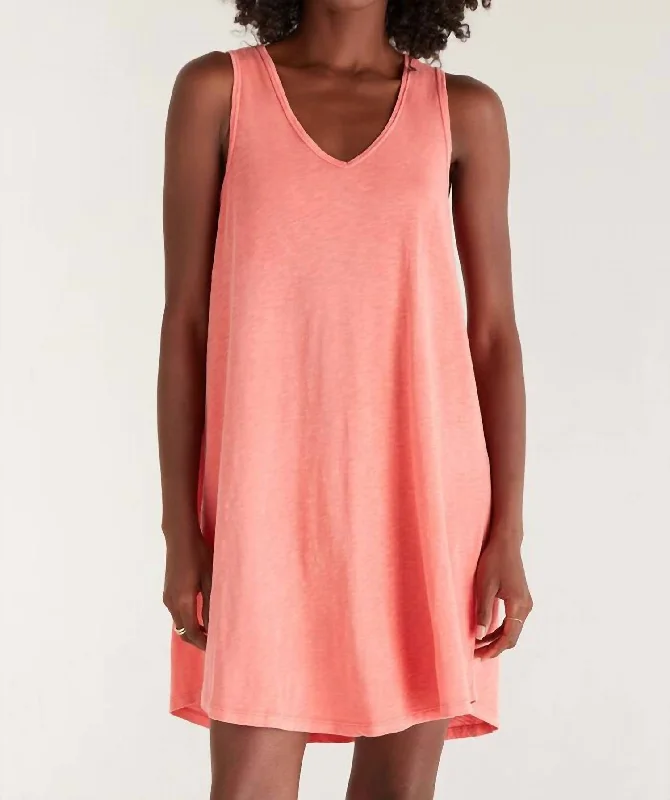 Your Discount is Waiting!Breezy Mini Dress In Papaya Glow