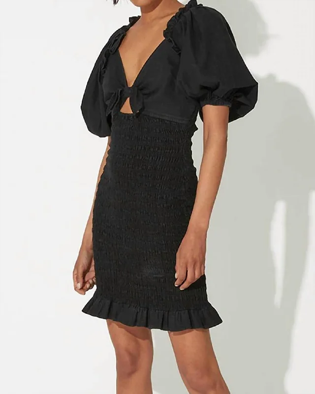 Time to Snag a Bargain!Camryn Mini Dress In Charcoal