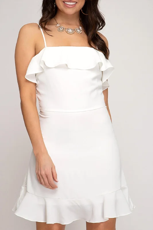Don’t Wait – Deals Won’t Last!Classic Mini Dress In Off White