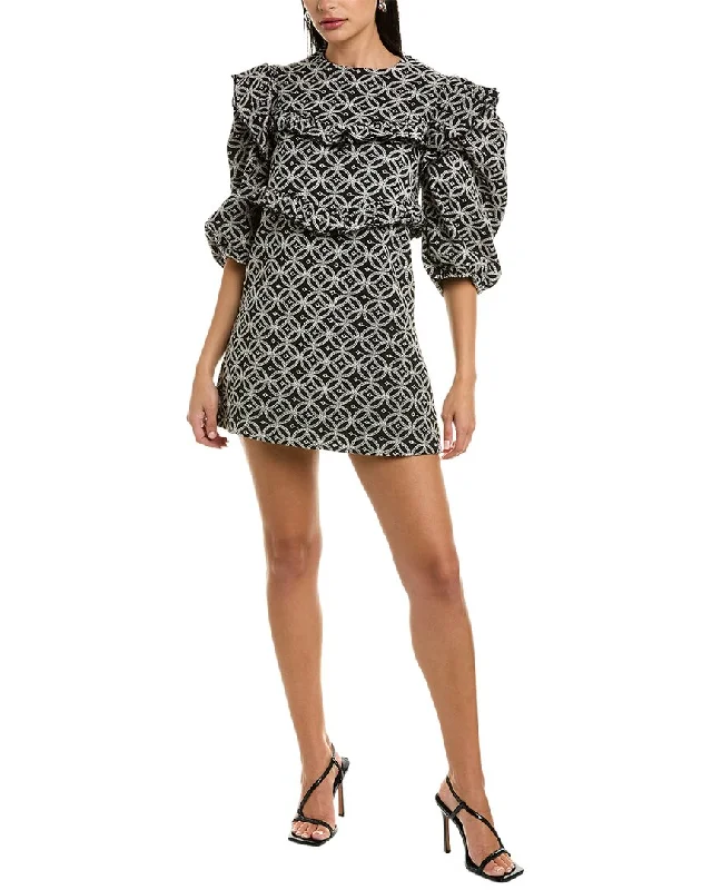 Exclusive Deals Just for You!en saison Embroidered Denim Mini Dress