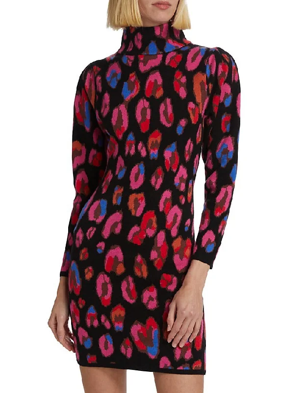Only a Few Left – Order Now!FARM Rio Women's Iridescent Leopards Cut Out Knit Pullover Mini Dress Only a Few Left – Order Now!FARM Rio Women's Iridescent Leopards Cut Out Knit Pullover Mini Dress