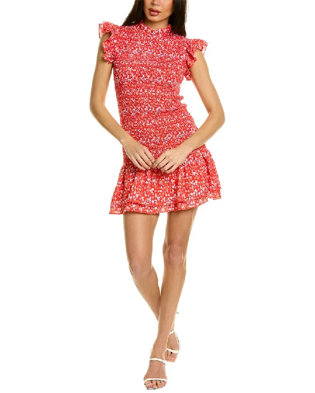Special Discounts Inside!French Connection Bethany Verona Smocked Mini Dress