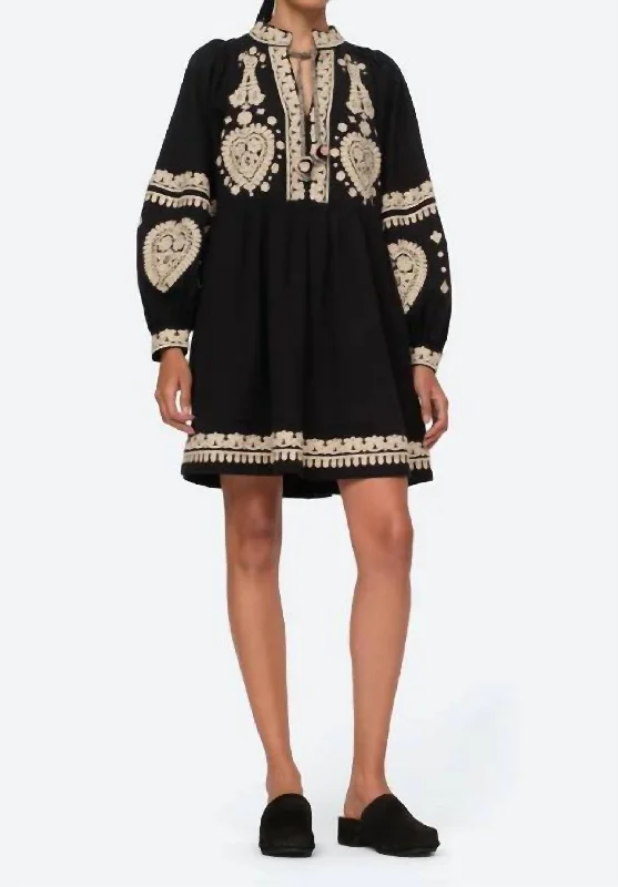 Score Big Savings Today!Holly Soutache Mini Dress in Black