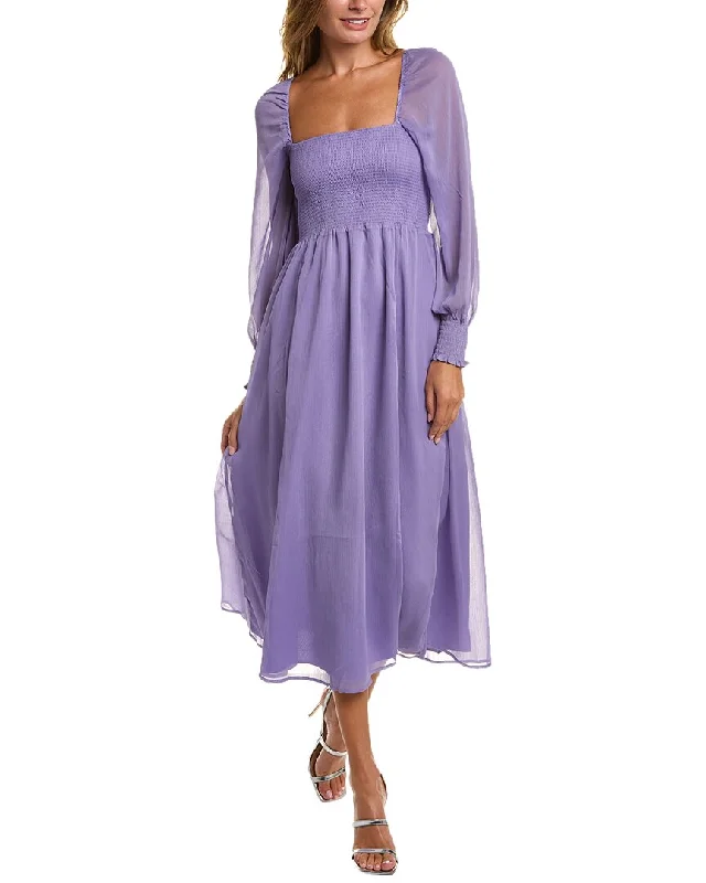 Get More, Spend Less – Shop Now!JL Luxe Smocked Midi Dress