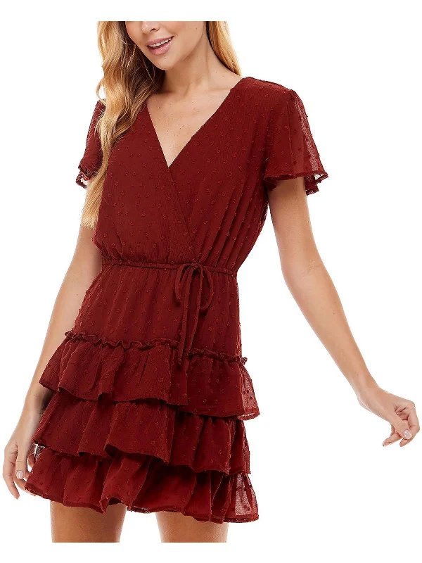 Best Offers of the Month!Juniors Womens Applique Short Mini Dress