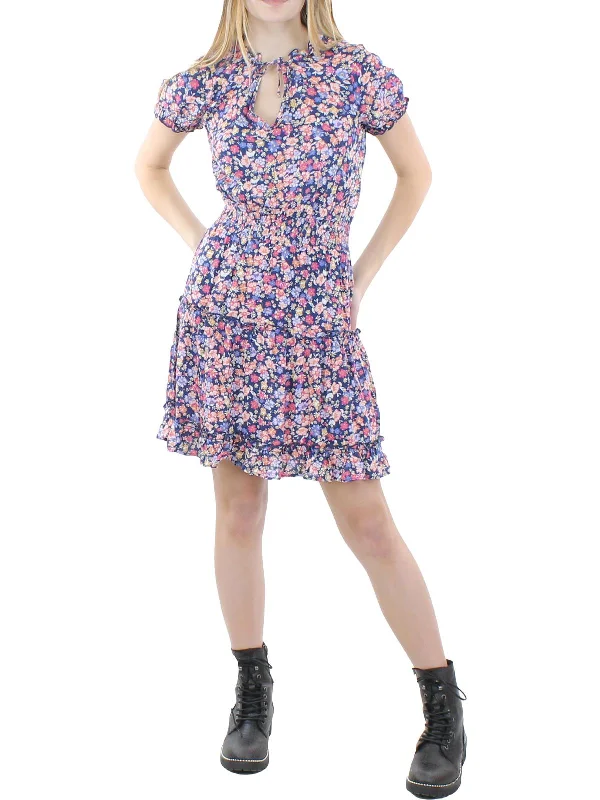 Huge Price Cuts Await!Juniors Womens Boho Ruffled Mini Dress