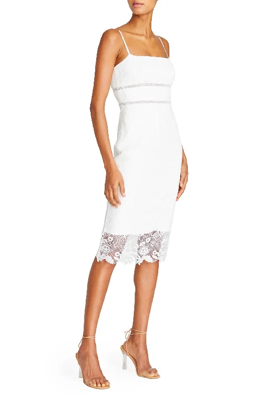 Flash Sale – Act Fast!Lace Midi Dress In Ivory