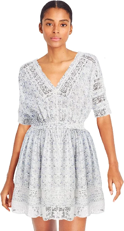 Mega Sale Happening Now!Love Shack Fancy Women Newton Elastic Waist Cotton Lace Mini Dress Calm Waters Mega Sale Happening Now!Love Shack Fancy Women Newton Elastic Waist Cotton Lace Mini Dress Calm Waters