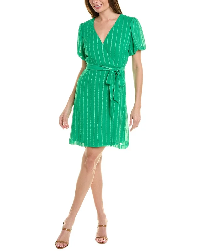 Your Chance to Save is Now!Maison Tara Dobby Stripe Mini Dress