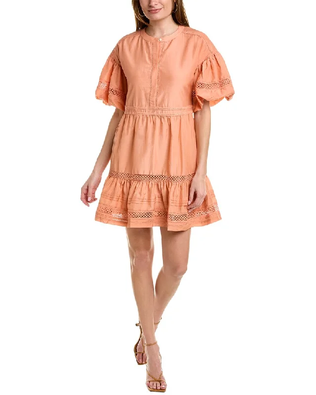 Hurry! While Supplies Last!Marie Oliver Jade Silk-Blend Mini Dress
