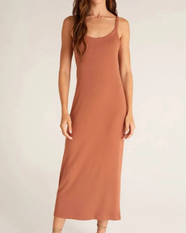 Price Drop Alert!Melody Midi Dress In Vintage Brown