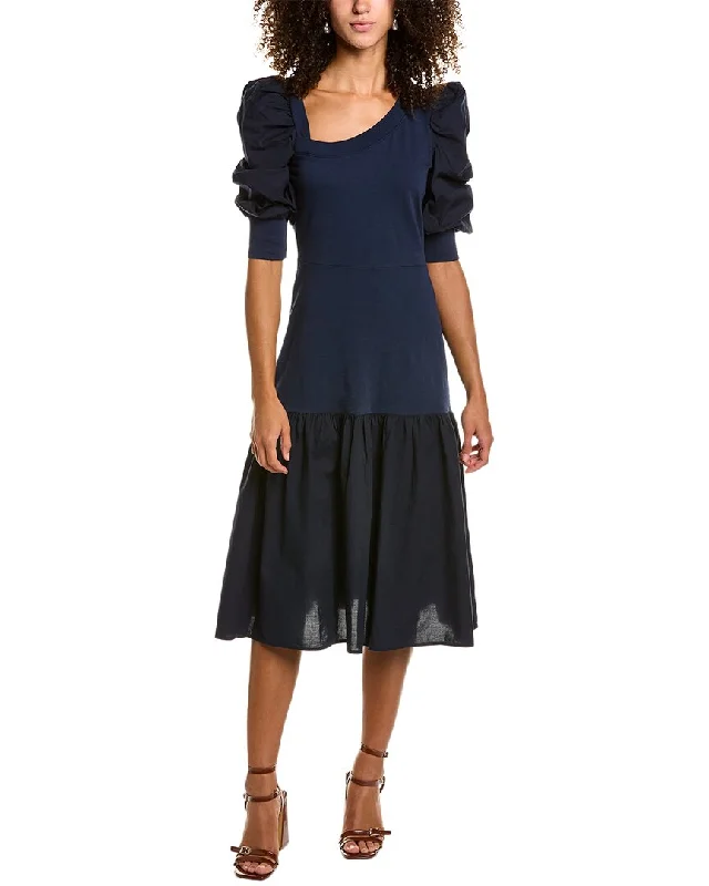 Incredible Savings Inside!Nation LTD Catalina Asymmetric Combo Midi Dress