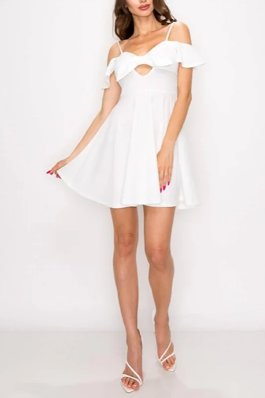 Limited Edition, Limited Price!Off The Shoulder Mini Dress In Ivory