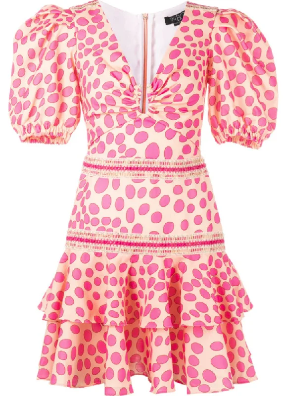 Your Shopping Wish, Our Discount Command!Patbo Bossa Lace Trim Mini Dress Pink / Apricot Your Shopping Wish, Our Discount Command!Patbo Bossa Lace Trim Mini Dress Pink / Apricot