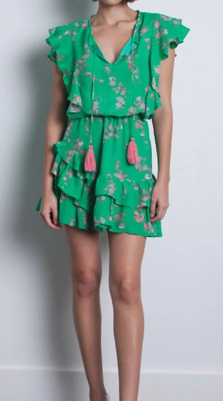 Limited Stock Available!Rafa Print Mini Dress in Verde Water Floral