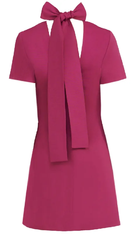 Exclusive Deals Just for You!Staud Women Ilana Short Sleeve Mock Neck Bow Tie Mini Dress Syrah Exclusive Deals Just for You!Staud Women Ilana Short Sleeve Mock Neck Bow Tie Mini Dress Syrah