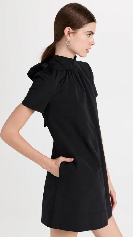 One Click Away from Big Savings!STAUD Women's Ilana Mock Neck Short Sleeves Mini Dress Black One Click Away from Big Savings!STAUD Women's Ilana Mock Neck Short Sleeves Mini Dress Black