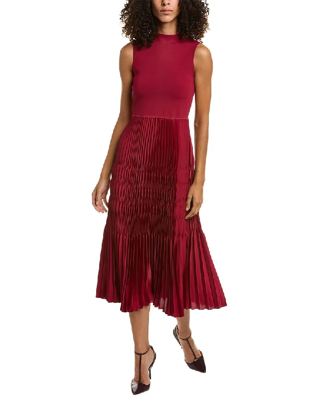The Sale You’ve Been Waiting For!Theory Pleated Combo Midi Dress