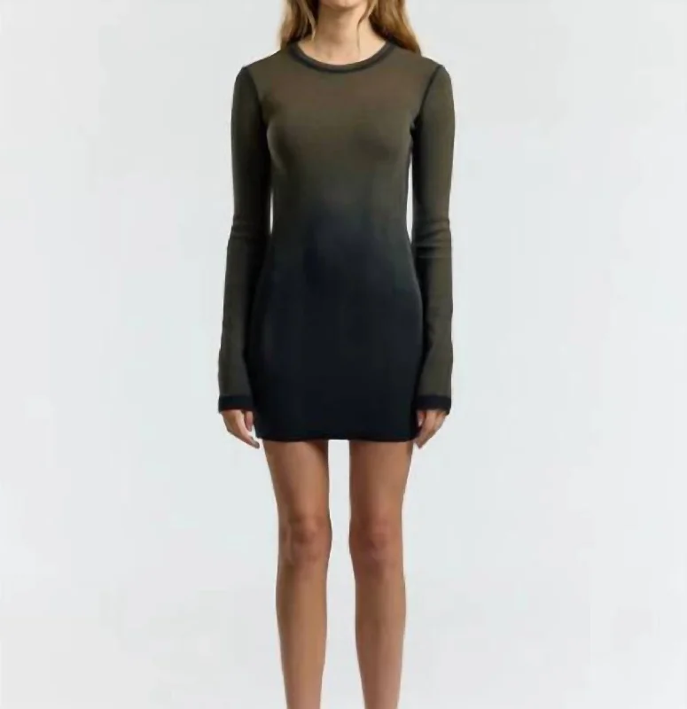 Your Best Deals Are Here!Verona Crew Mini Dress In Carbon Cast